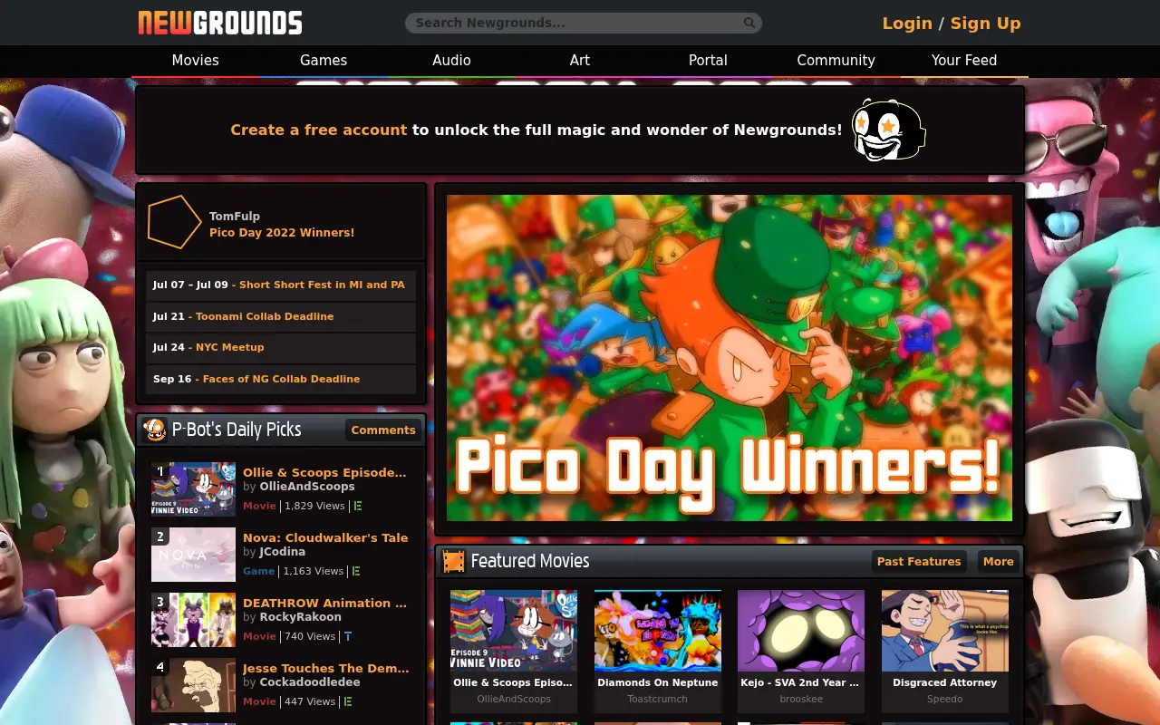 newgrounds.com in 2022