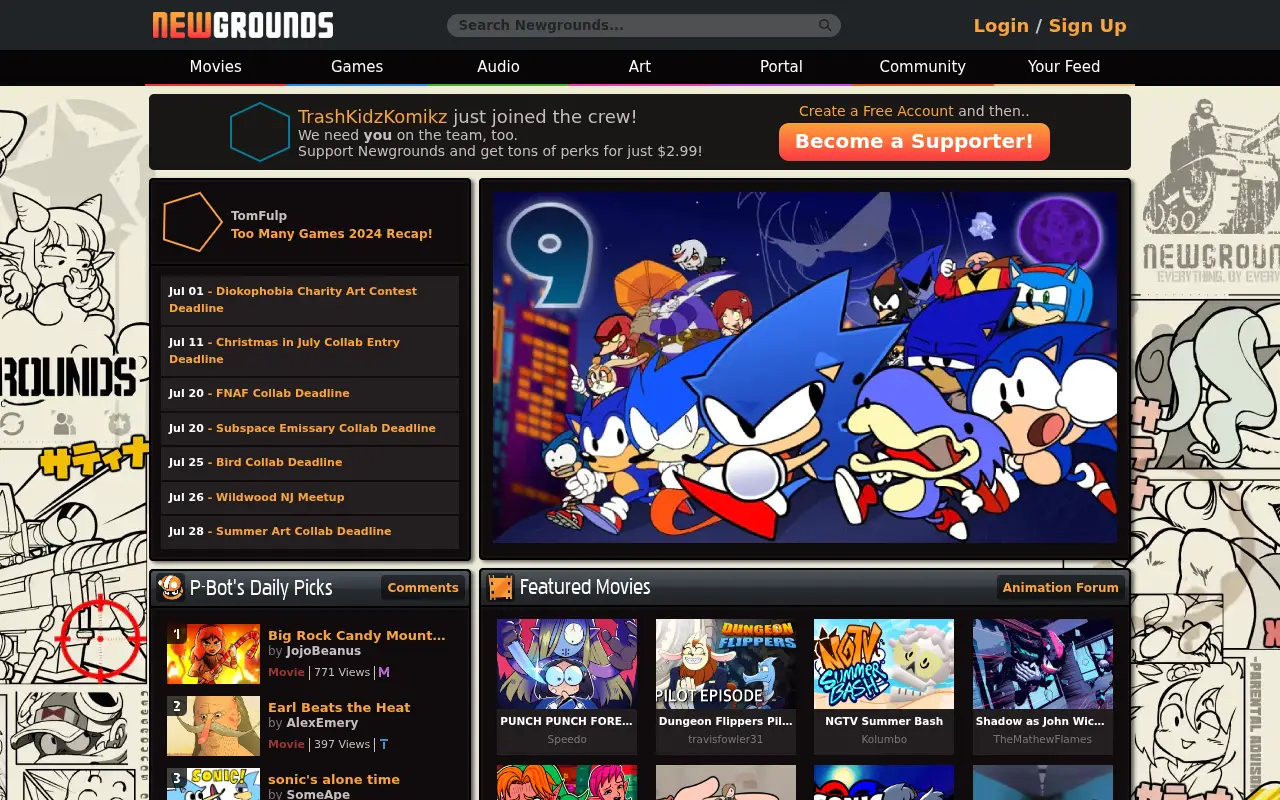 newgrounds.com in 2024