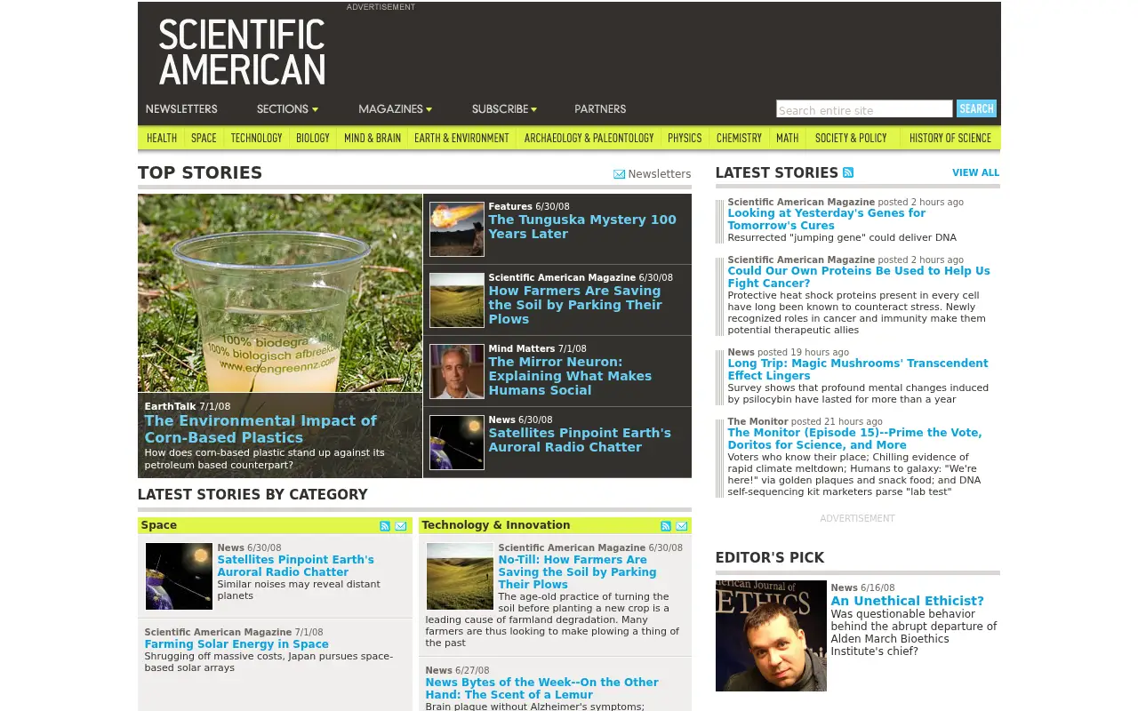 scientificamerican.com in 2008