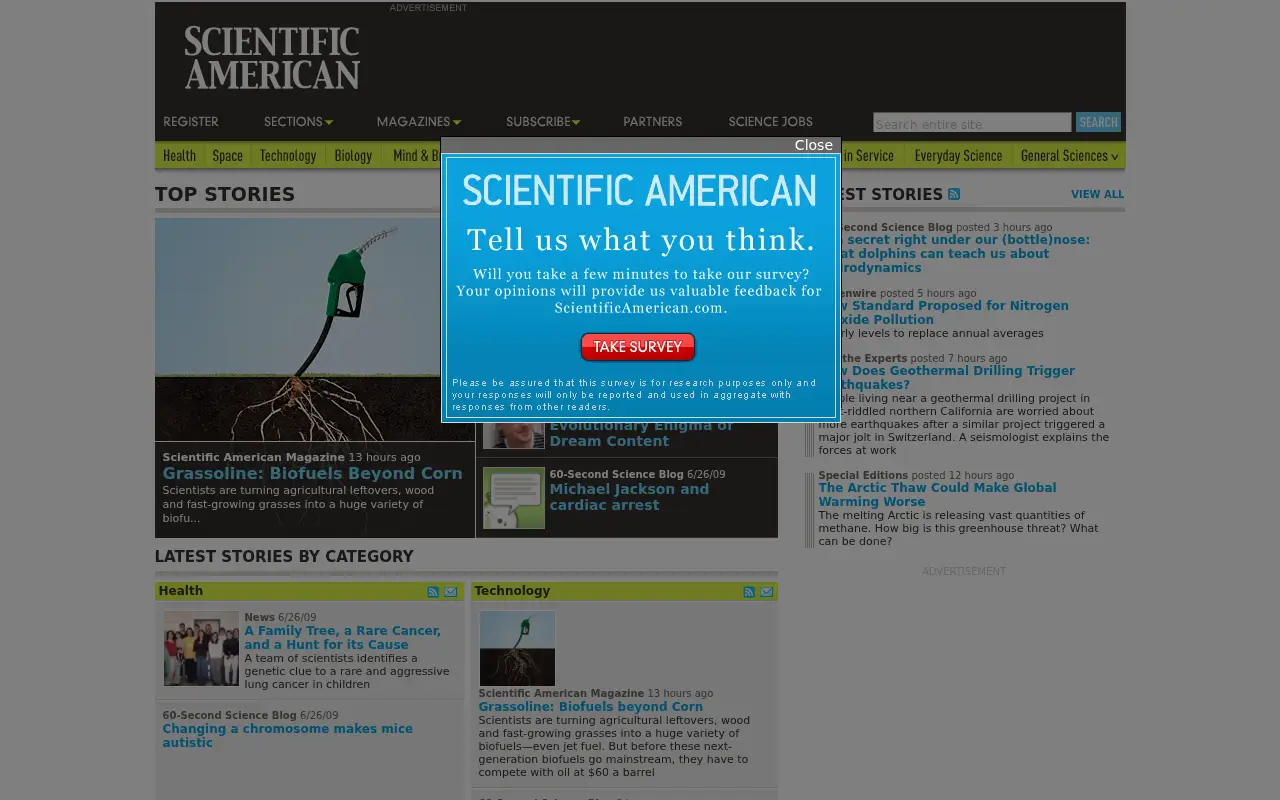 scientificamerican.com in 2009