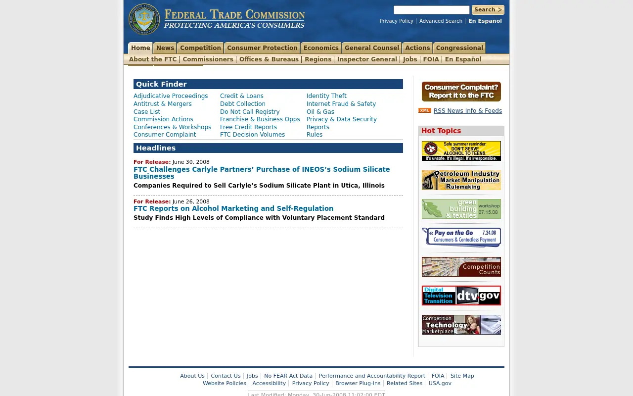 ftc.gov in 2008