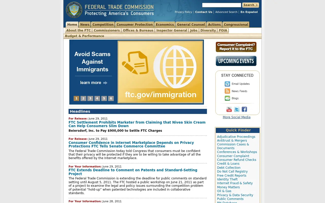 ftc.gov in 2011