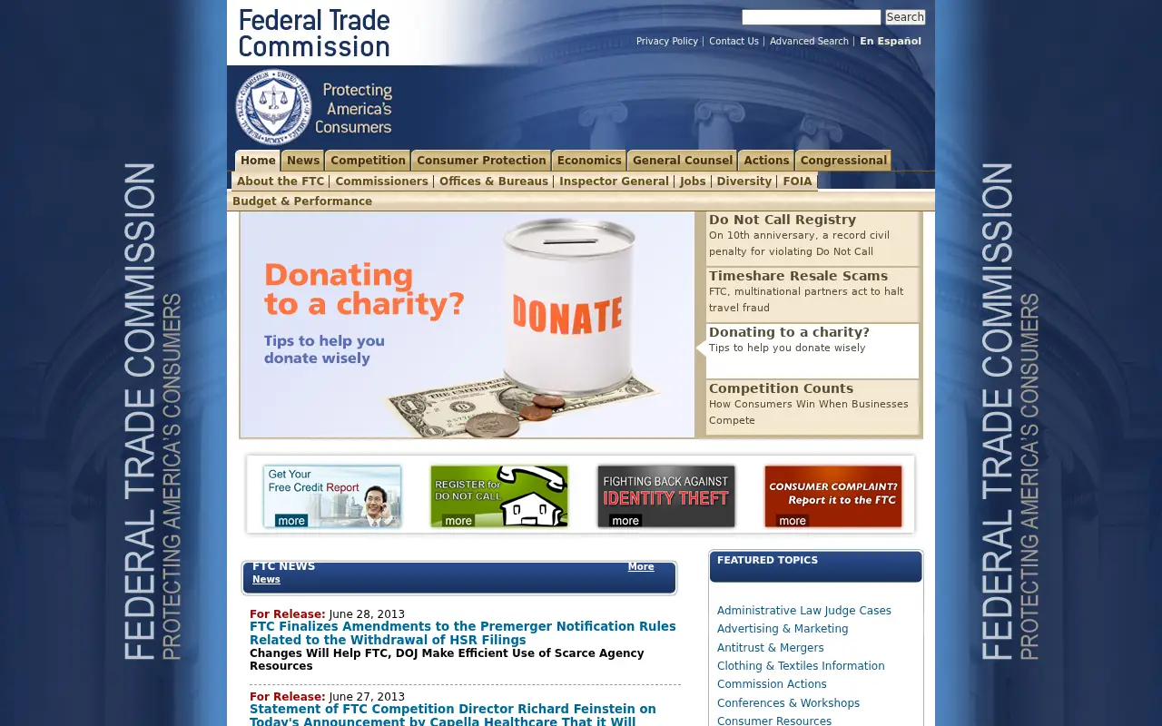 ftc.gov in 2013