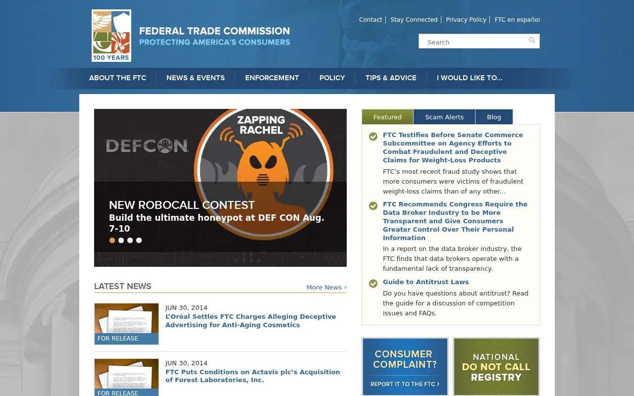 ftc.gov in 2014