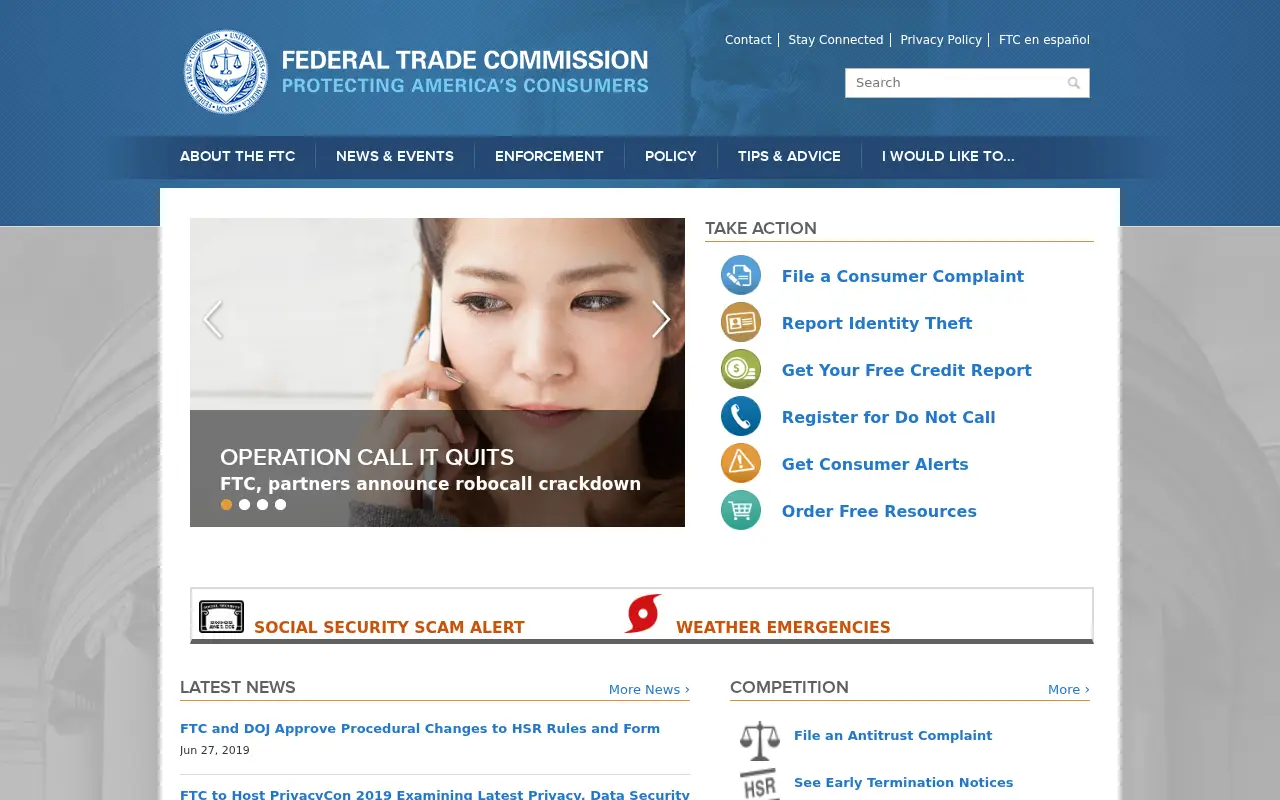 ftc.gov in 2019