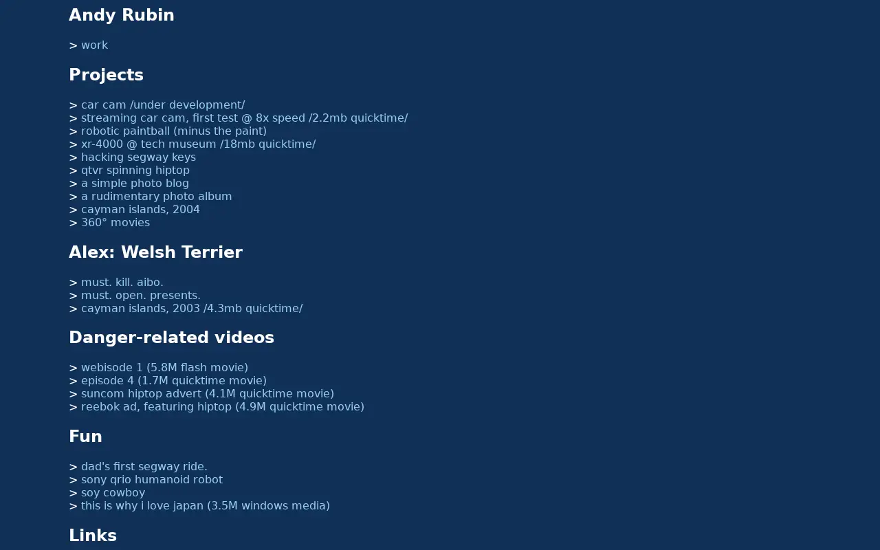 android.com in 2004