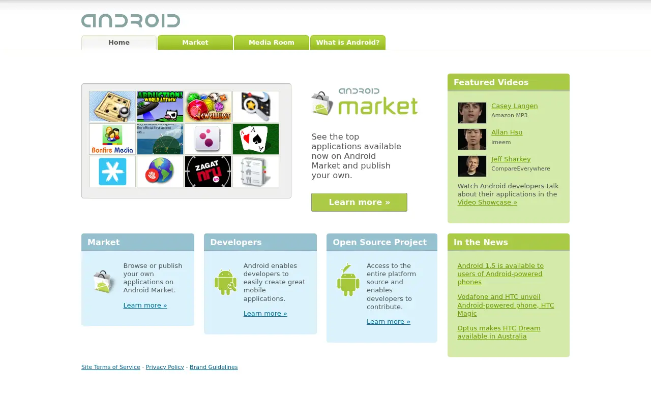 android.com in 2009