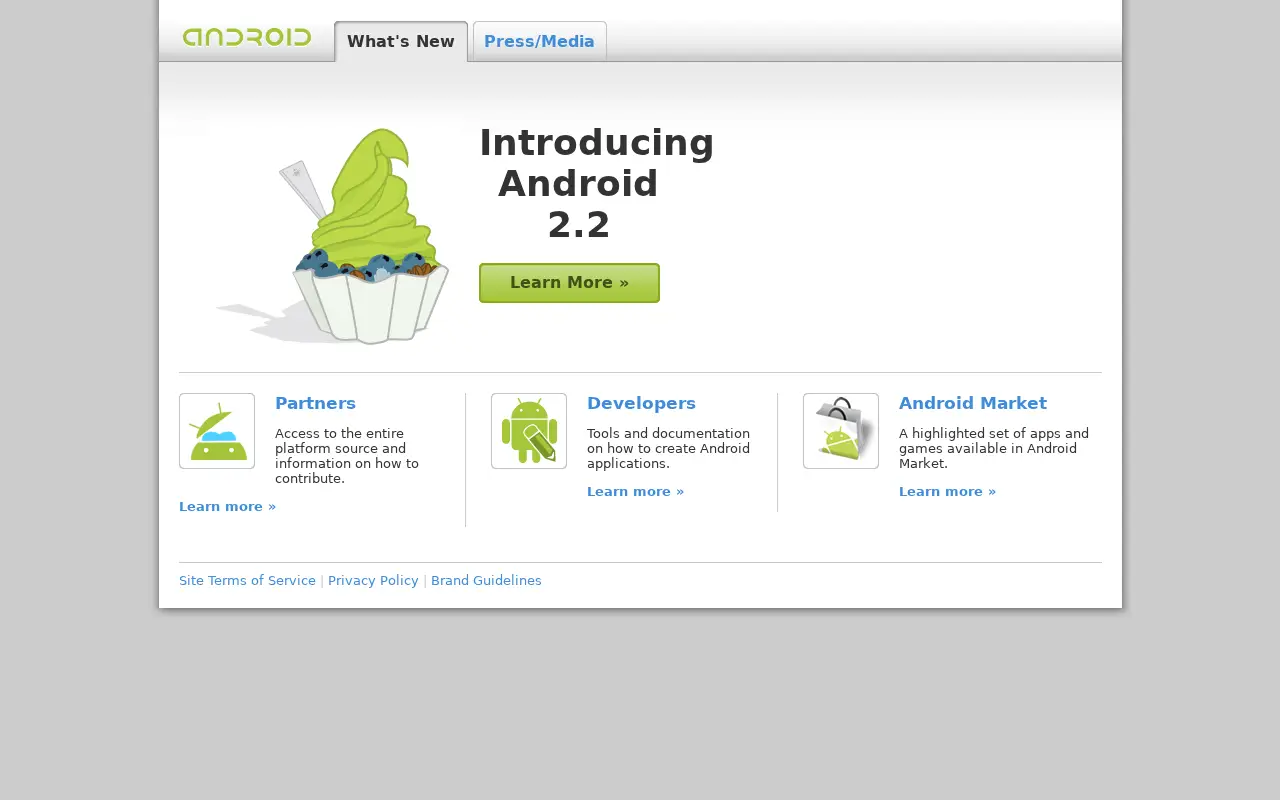 android.com in 2010