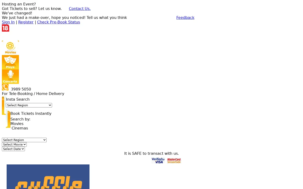 bookmyshow.com in 2008