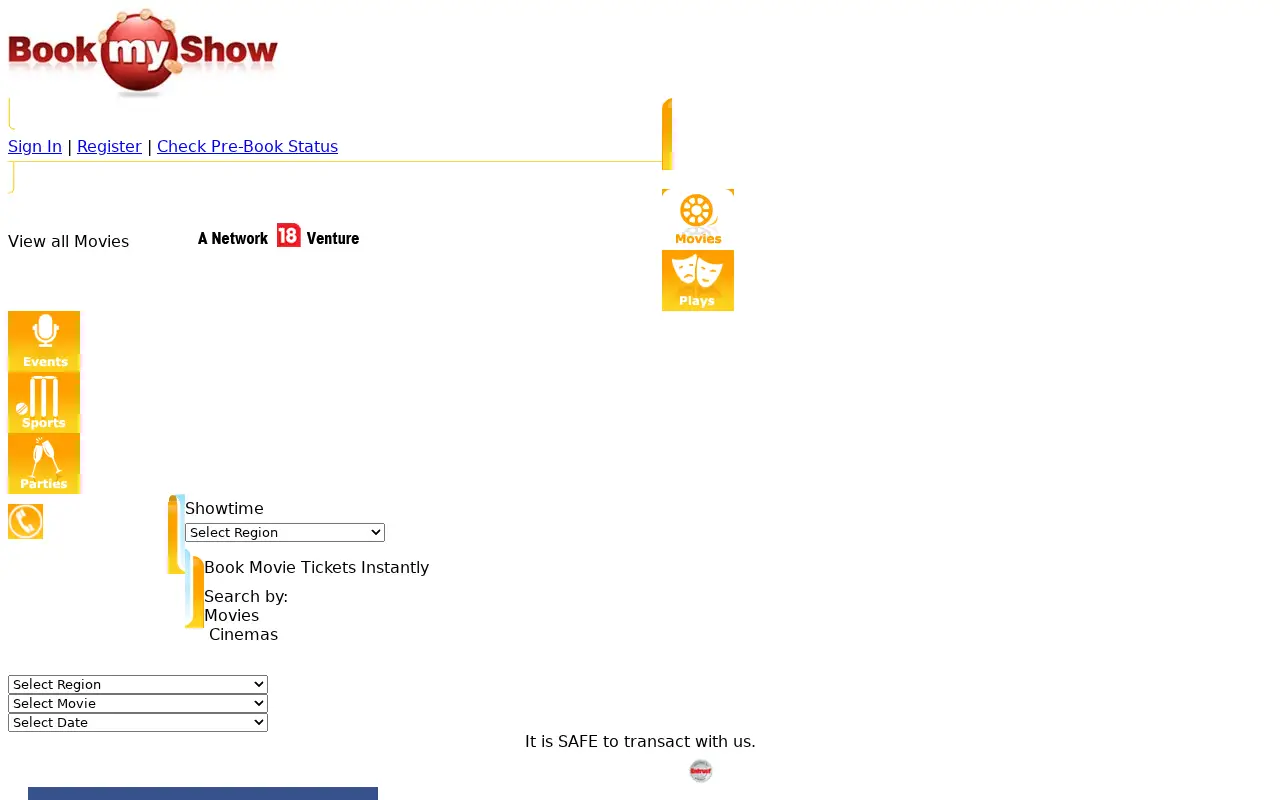 bookmyshow.com in 2009