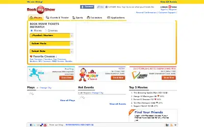 bookmyshow.com in 2012
