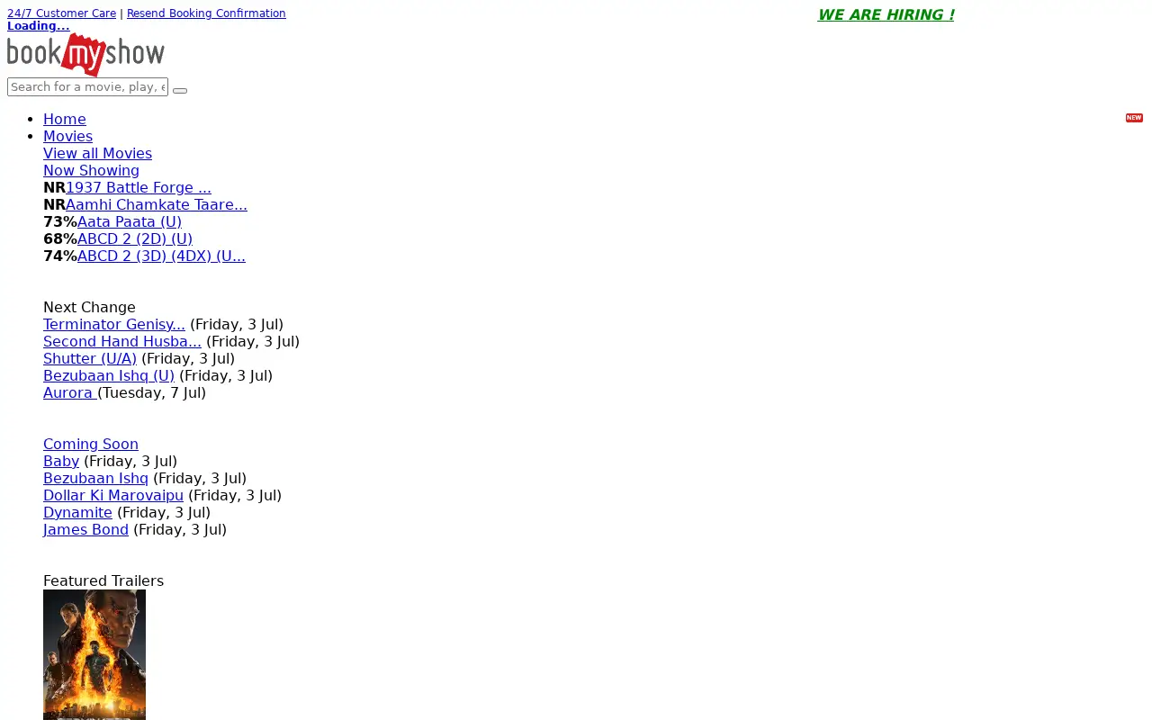 bookmyshow.com in 2015