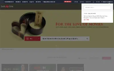 bookmyshow.com in 2017