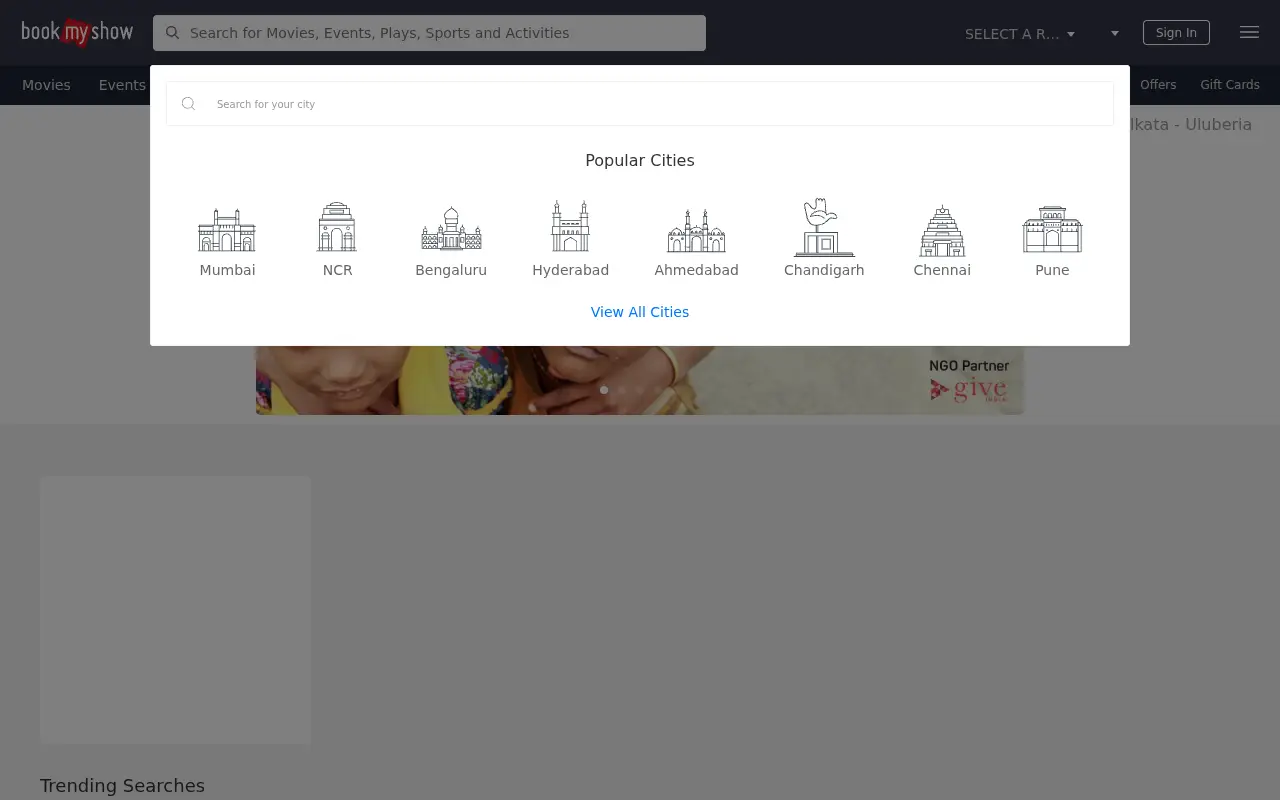 bookmyshow.com in 2020
