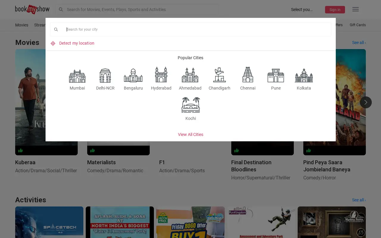 bookmyshow.com in 2025