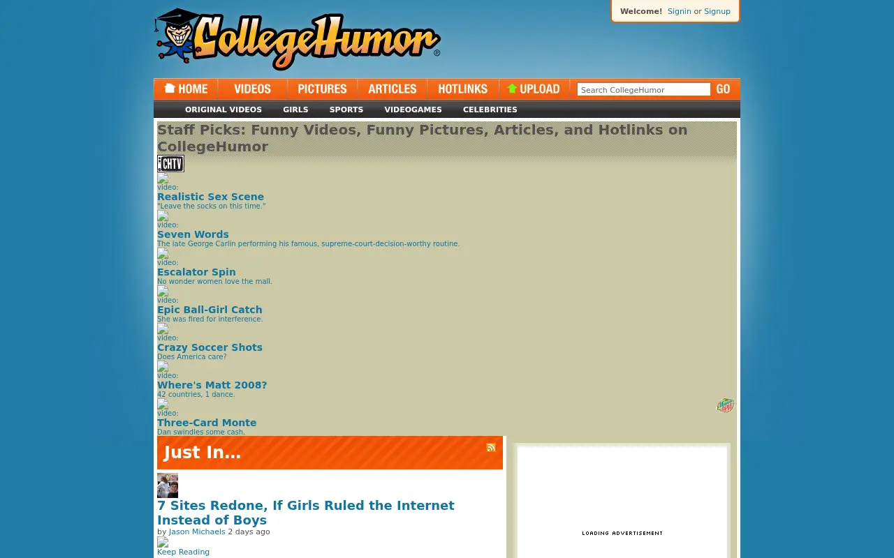 collegehumor.com in 2008