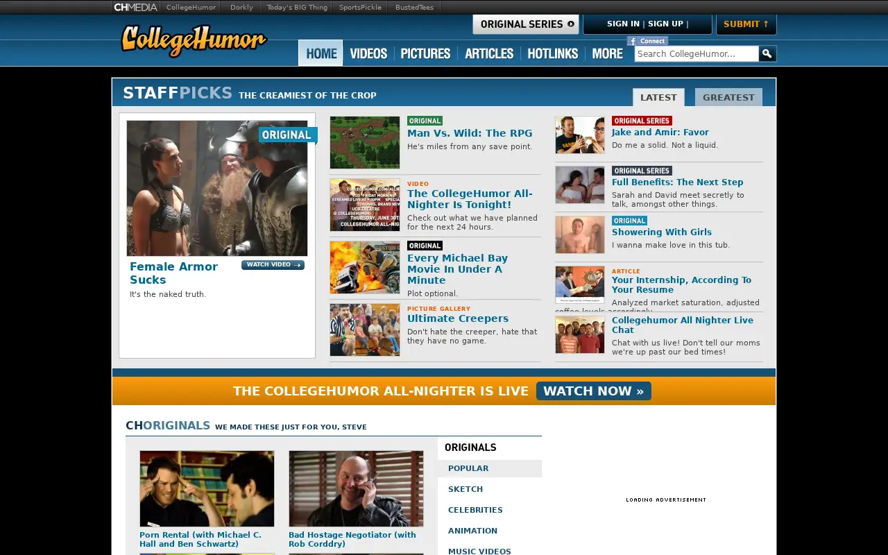 collegehumor.com in 2011