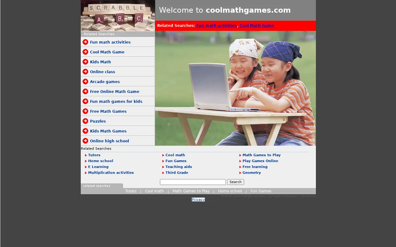 coolmathgames.com in 2012