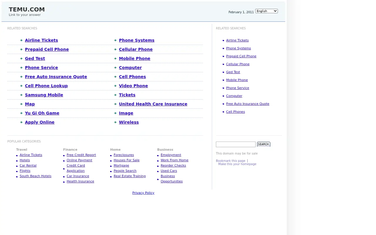 temu.com in 2011