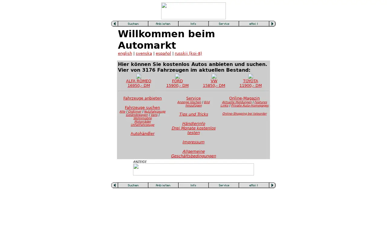 mobile.de in 1998