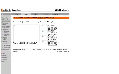 mobile.de in 2001