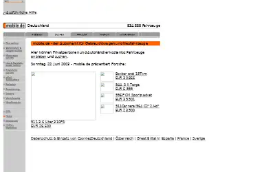 mobile.de in 2003