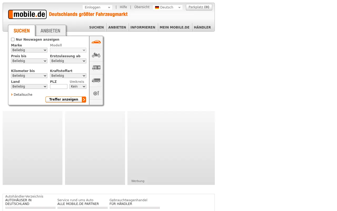 mobile.de in 2013