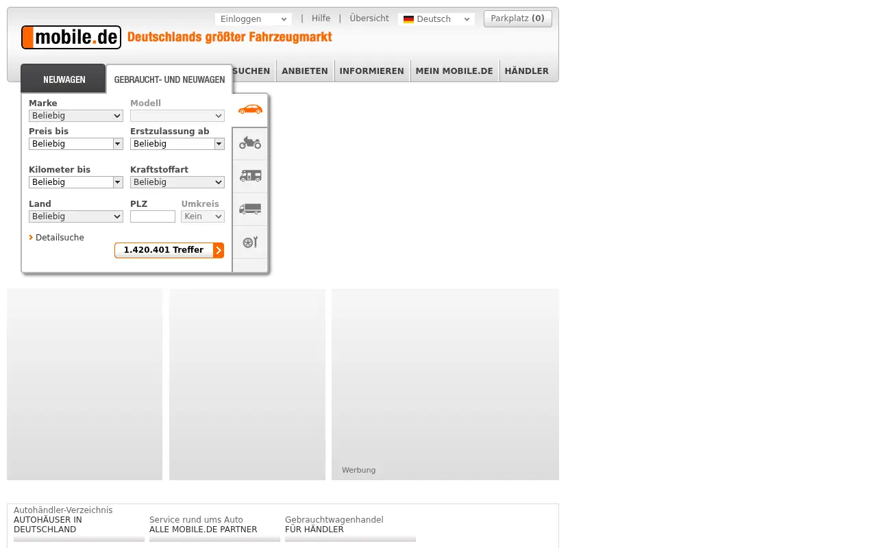 mobile.de in 2014