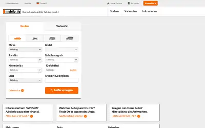 mobile.de in 2017