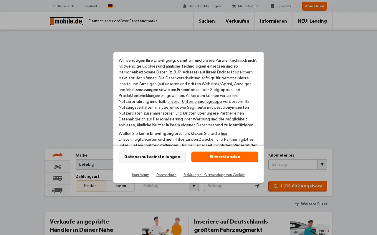 mobile.de in 2022