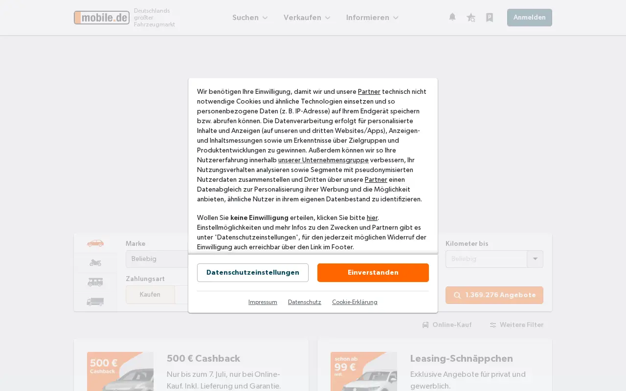 mobile.de in 2023