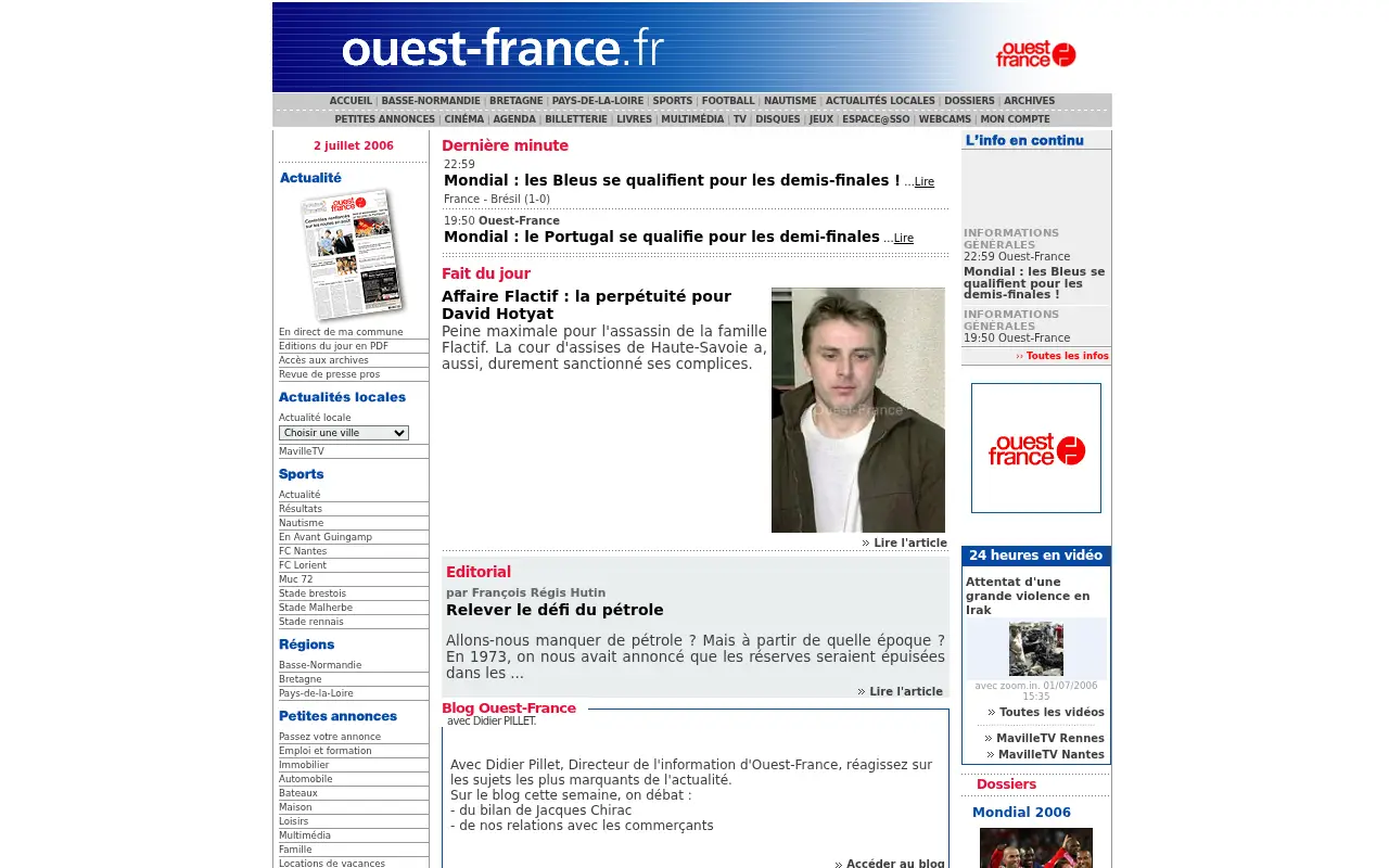 ouest-france.fr in 2006
