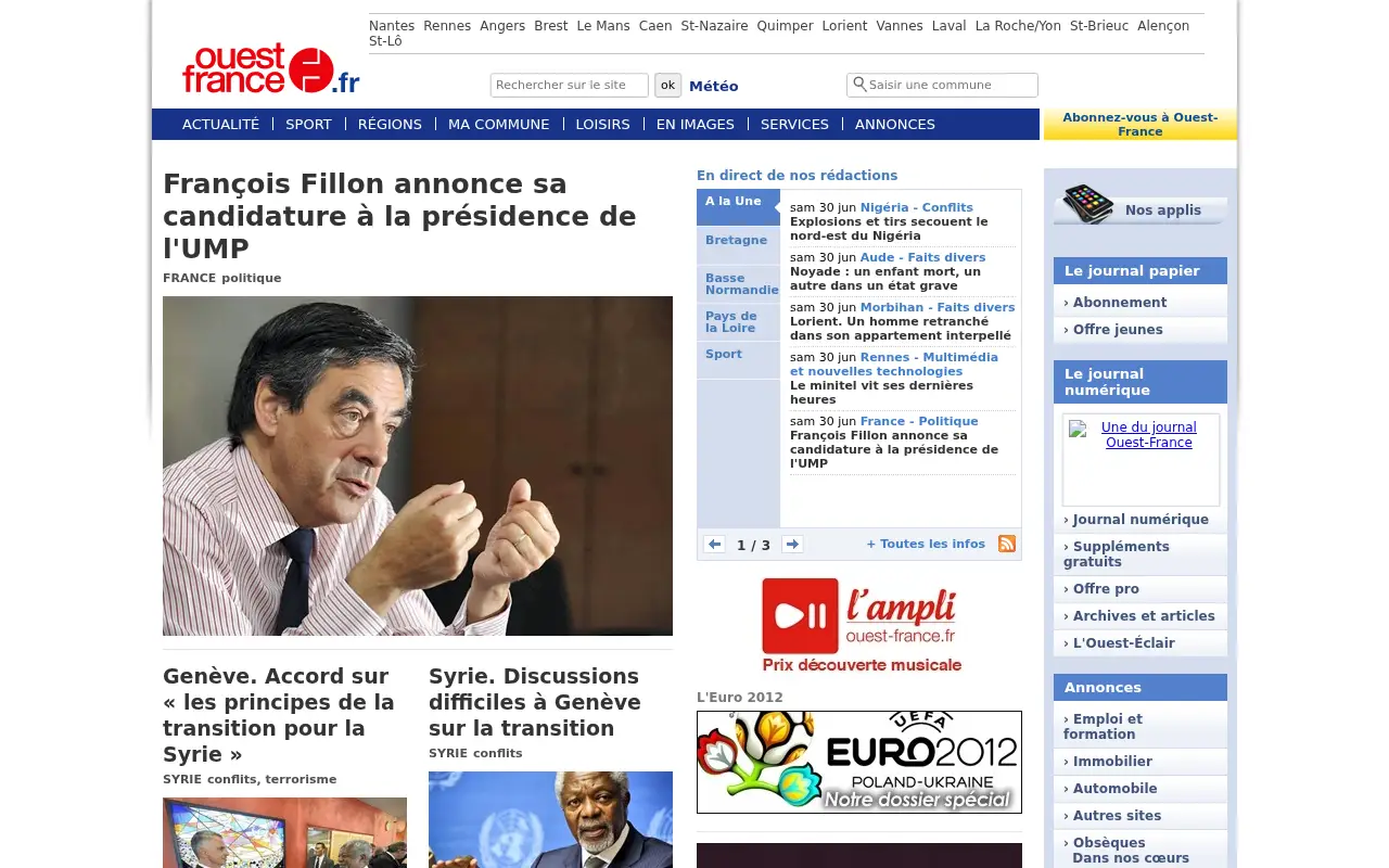 ouest-france.fr on July 1, 2012