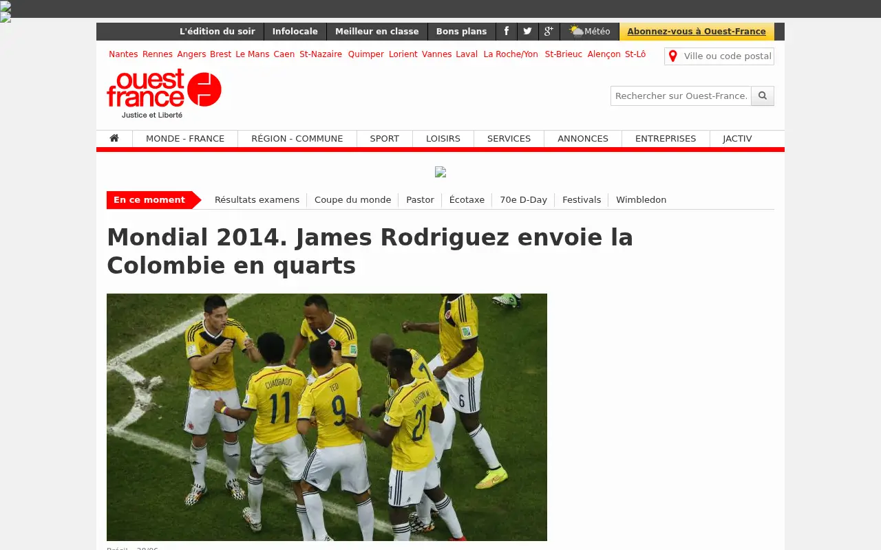 ouest-france.fr on June 29, 2014