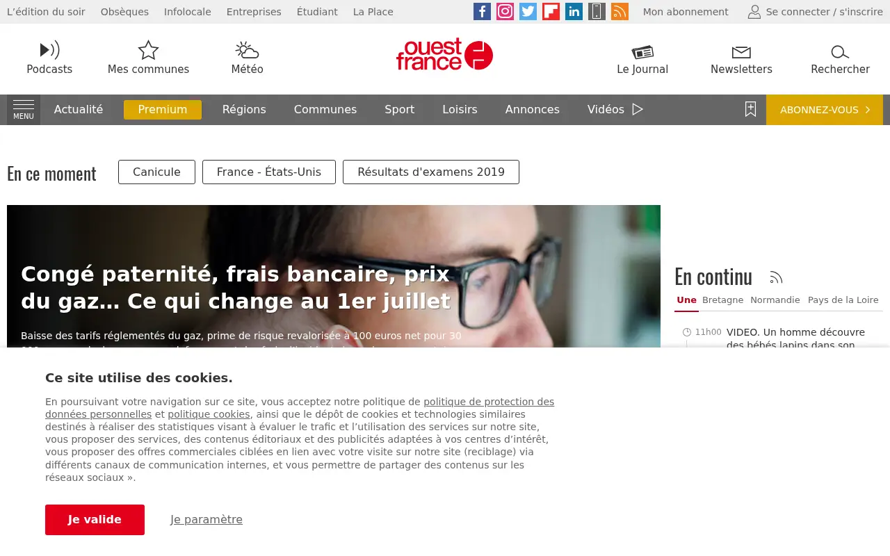 ouest-france.fr in 2019