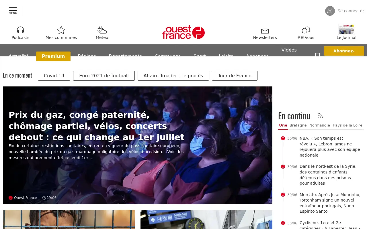 ouest-france.fr in 2021