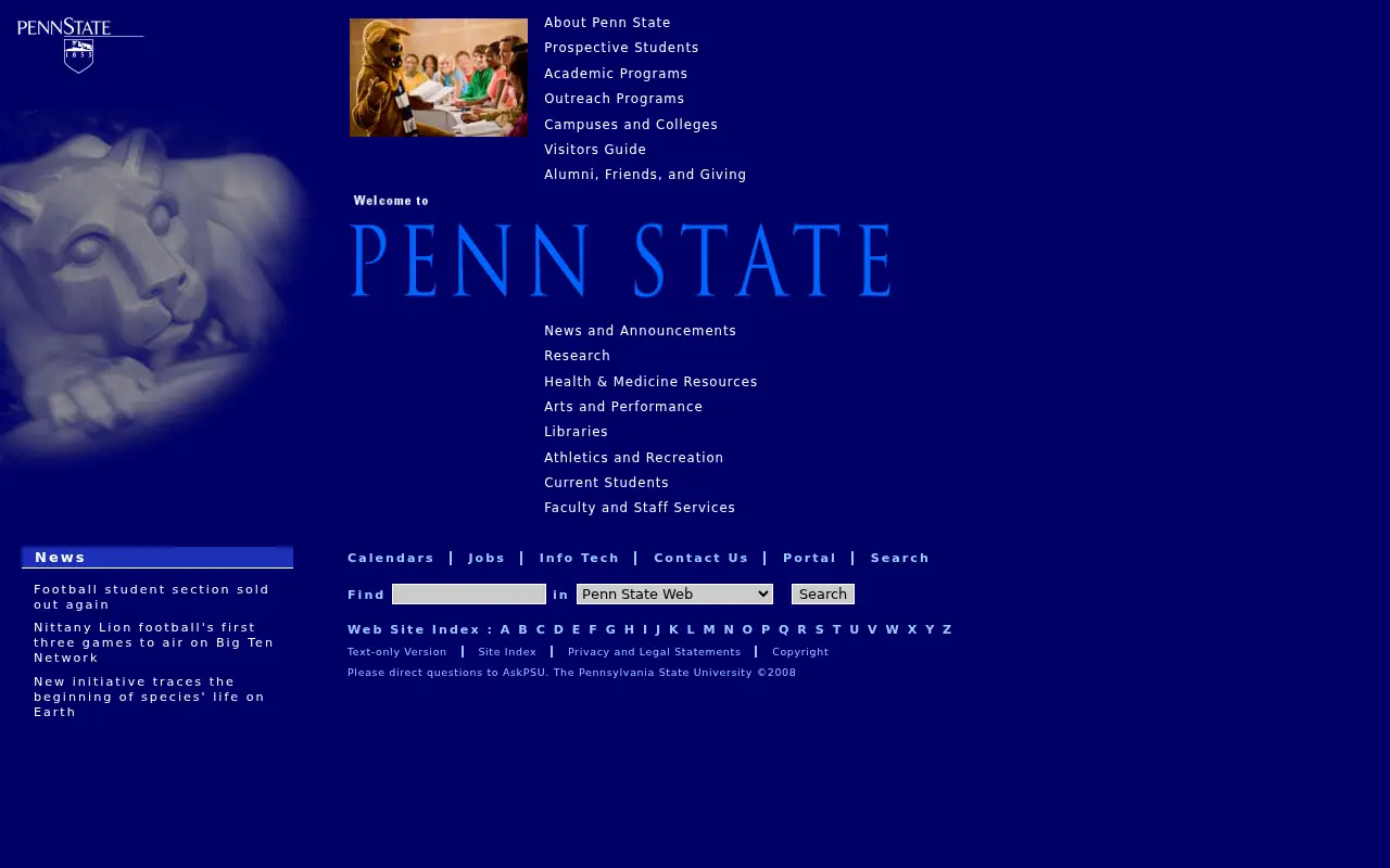 psu.edu in 2009