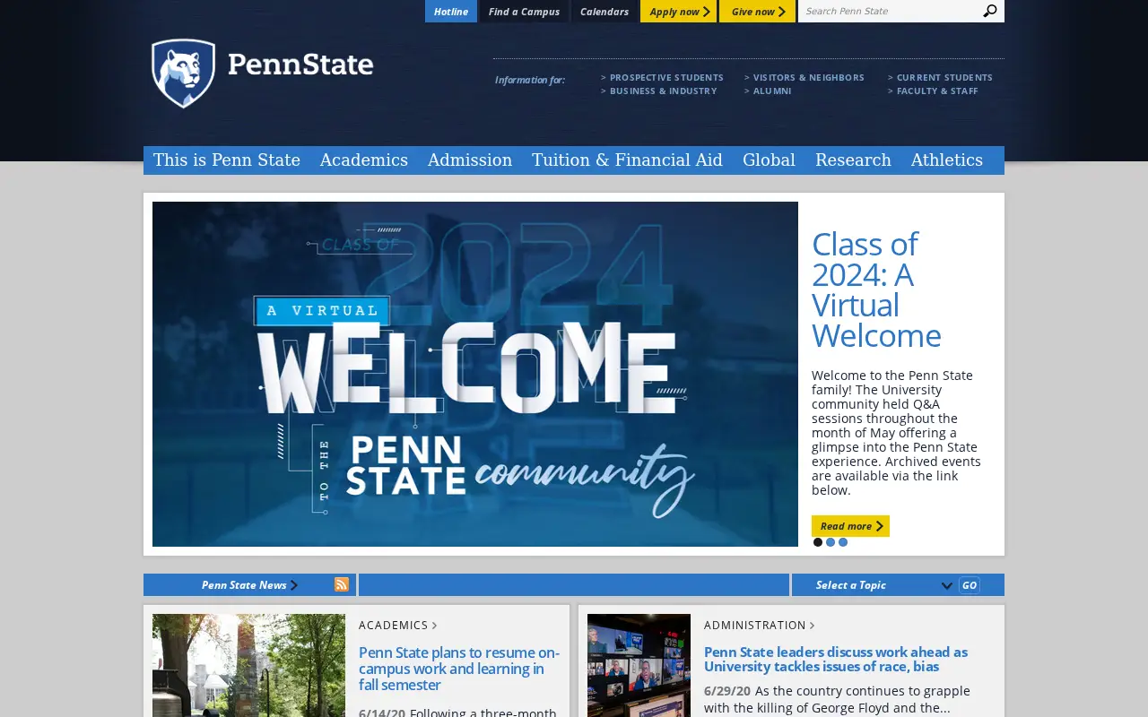 psu.edu in 2020