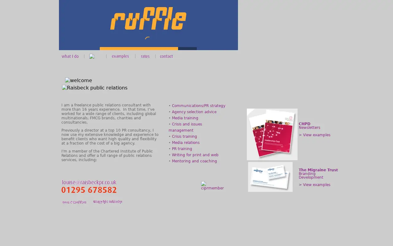 raisbeckpr.co.uk in 2008