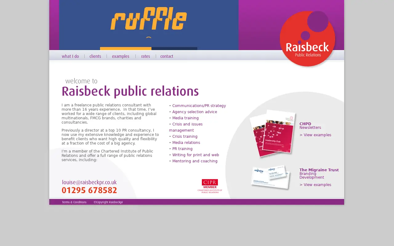 raisbeckpr.co.uk in 2013