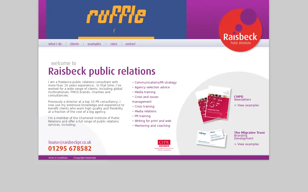 raisbeckpr.co.uk in 2014