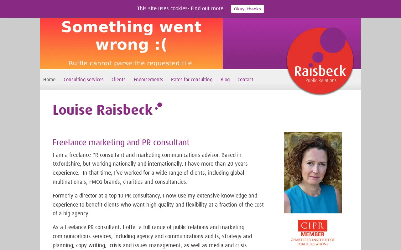 raisbeckpr.co.uk in 2018
