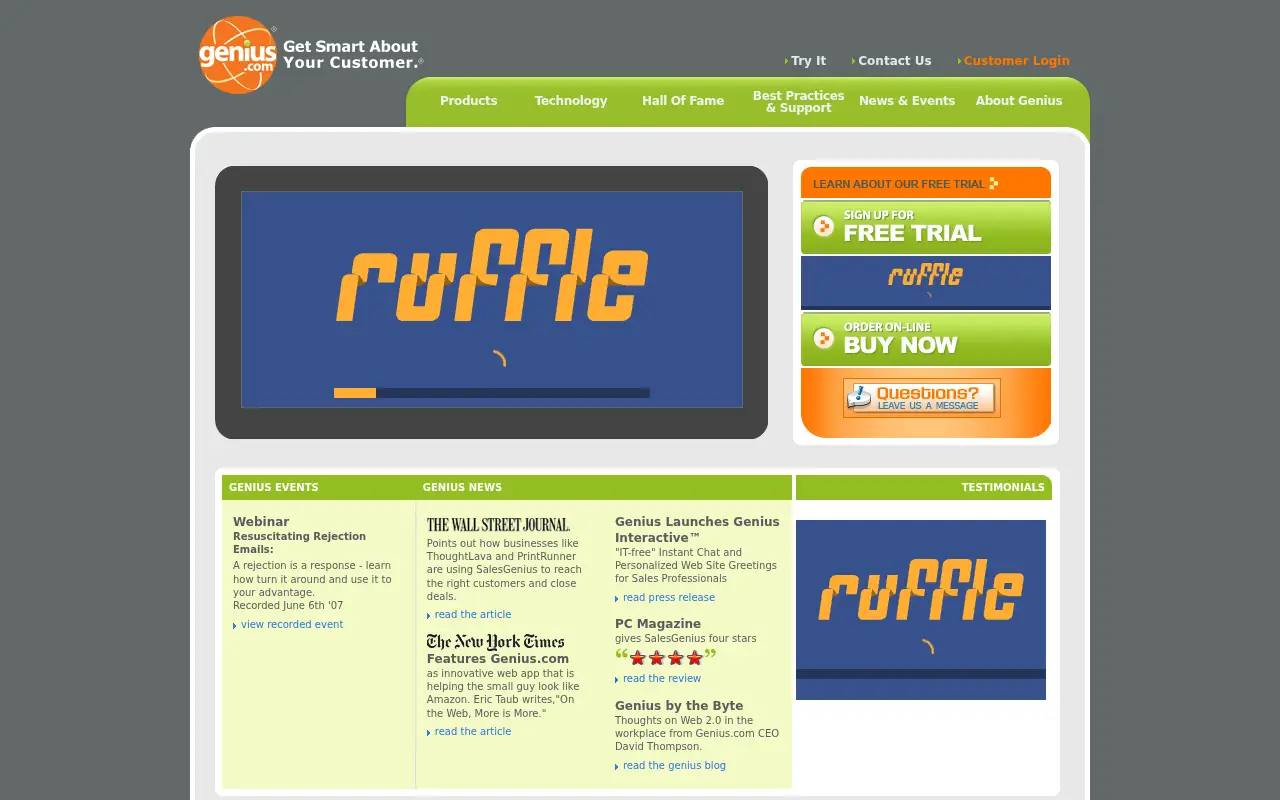 genius.com in 2007