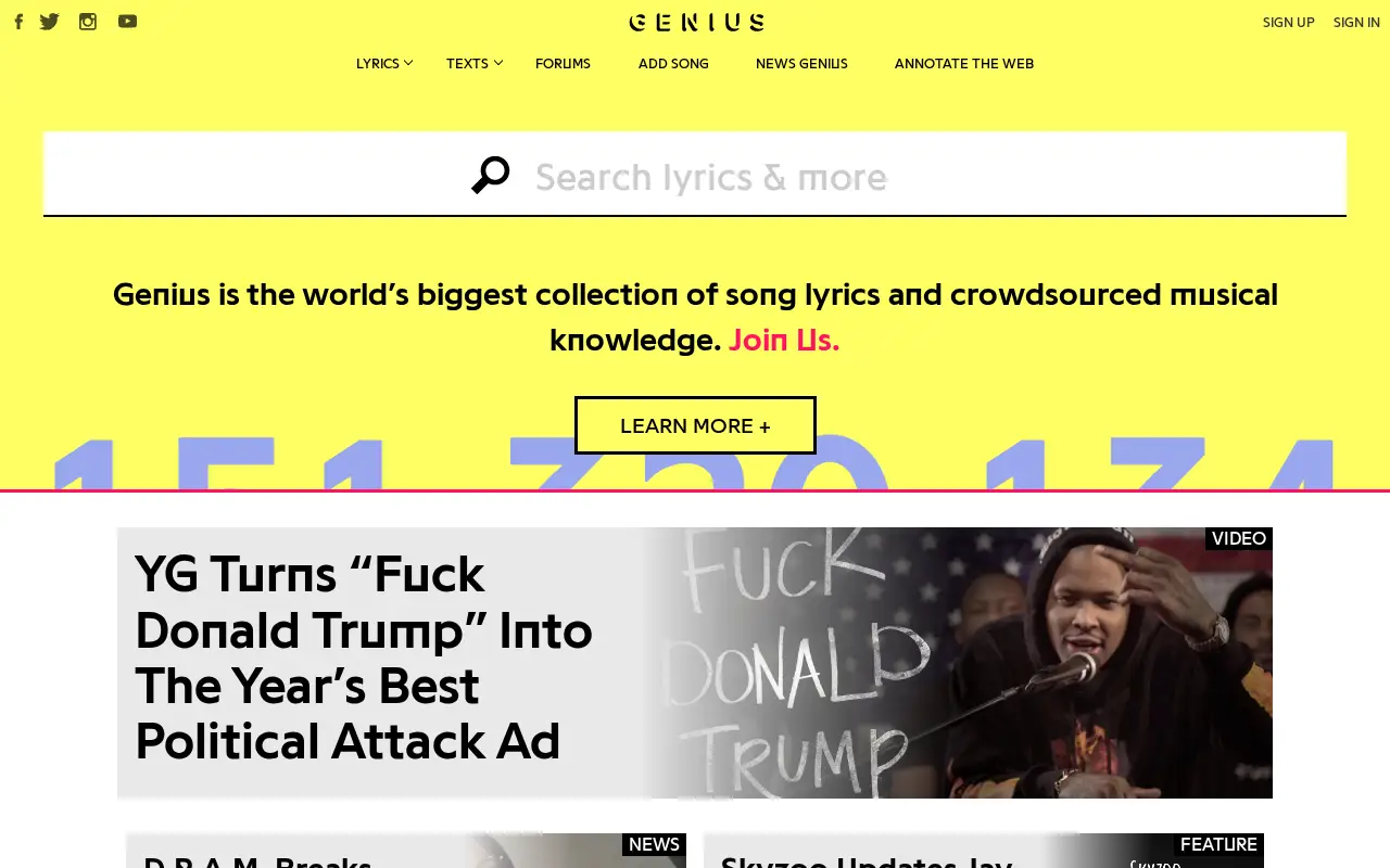 genius.com in 2016