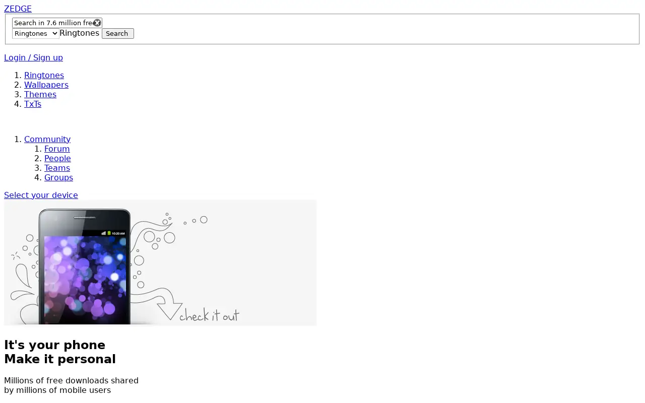 zedge.net in 2012