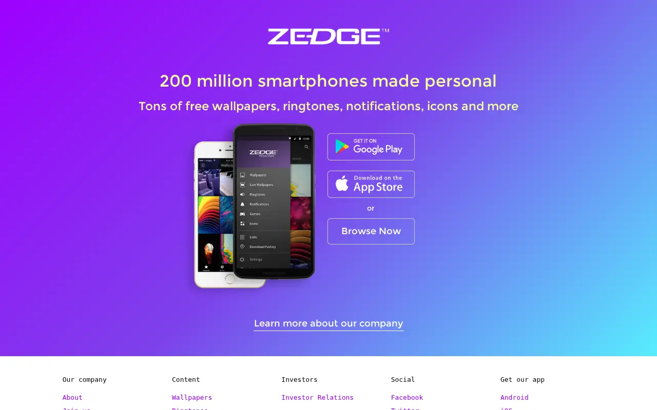 zedge.net in 2016