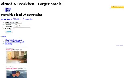 airbnb.com in 2009