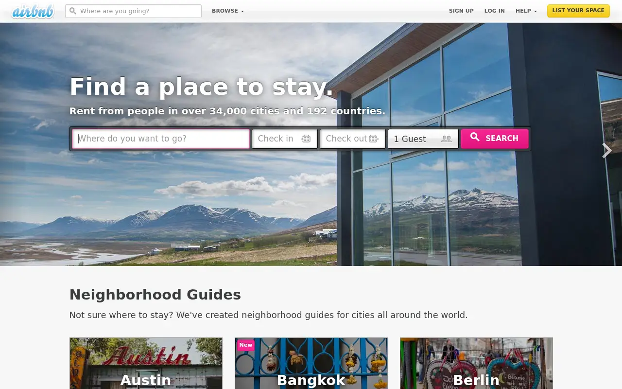 airbnb.com in 2013