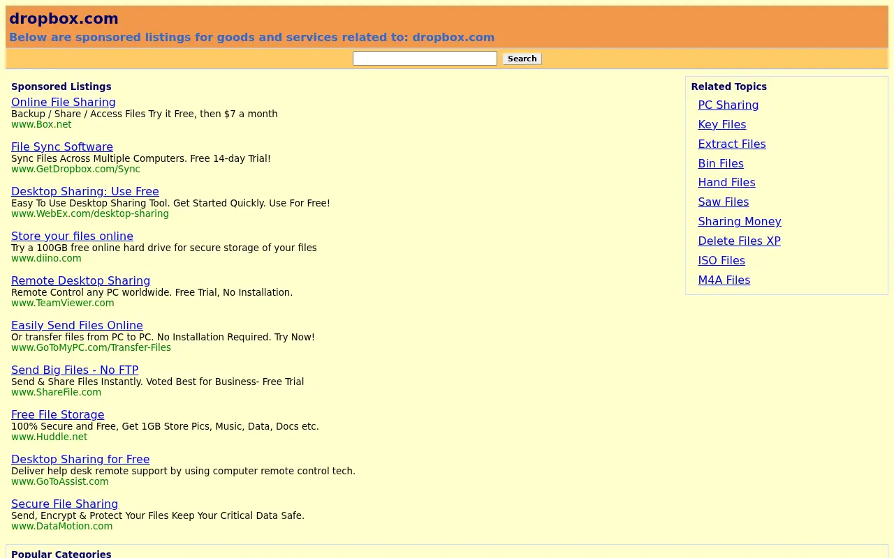 dropbox.com in 2009