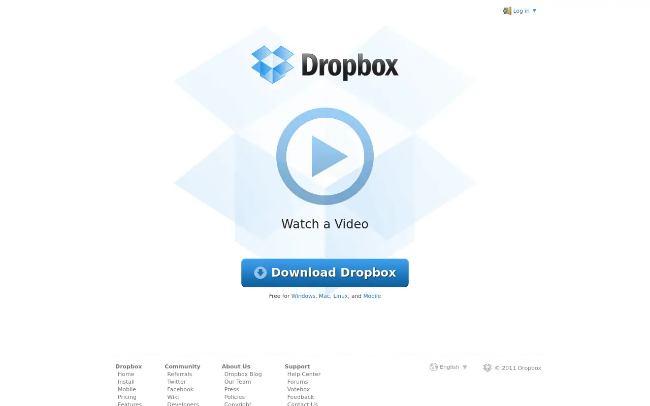 dropbox.com in 2011